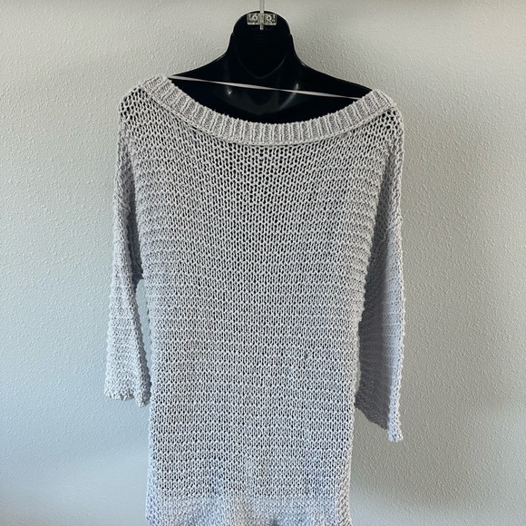 Free People Light Gray V-Neck Sweater - Picture 5 of 10
